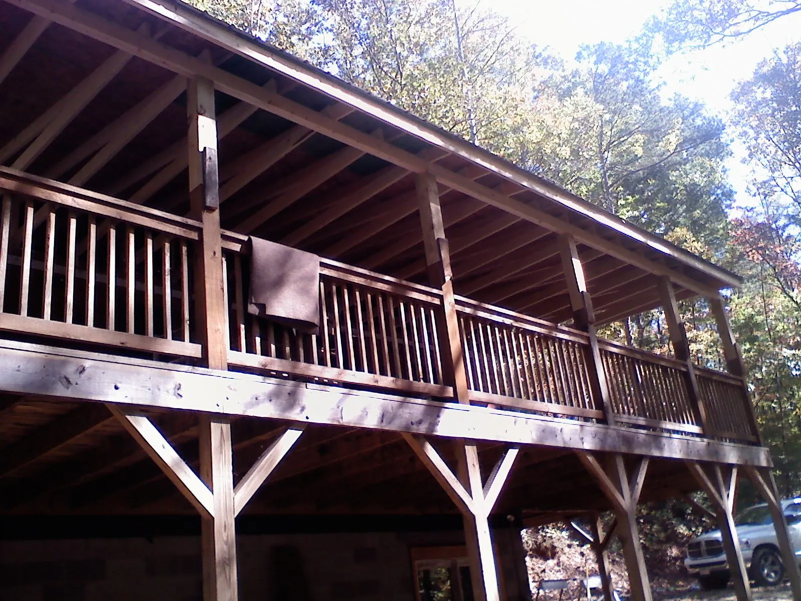 Timber framing under a new elevated porch and deck — Roof Leak Repair in Ocean View by Roofing Brothers